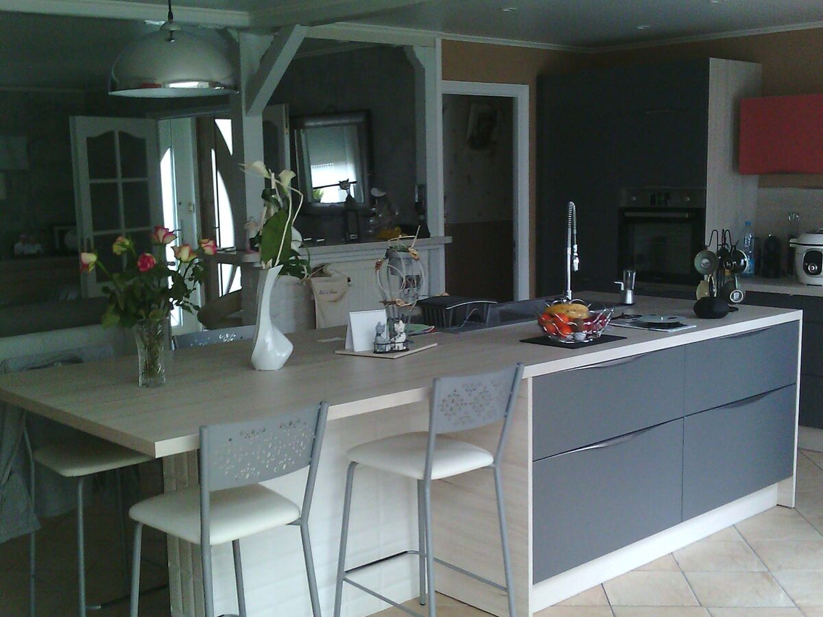 Cuisine avant-après sur mesure Trend Soft Grey et Laqué Terre de Sienne