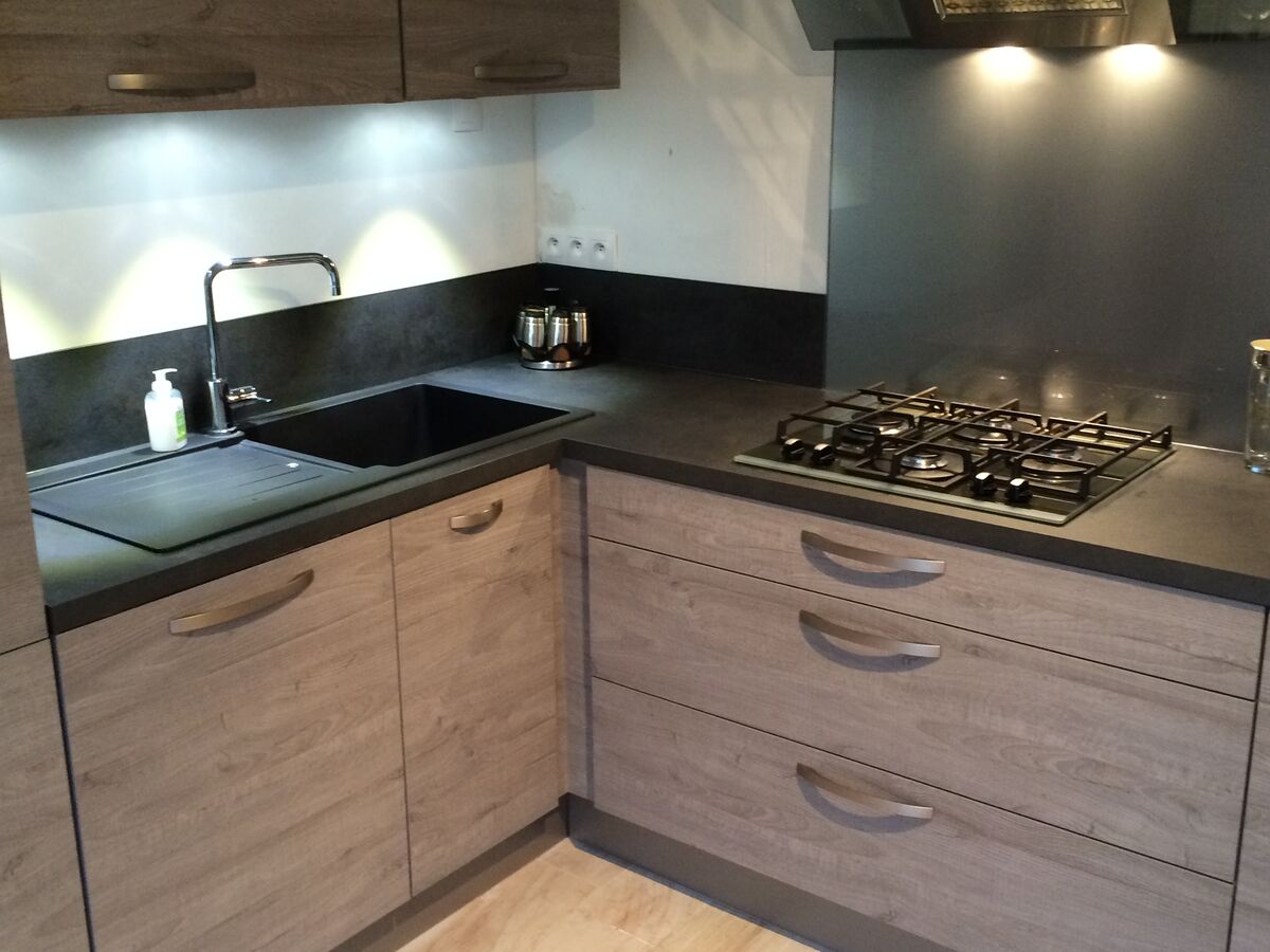 Rénovation cuisine sur mesure Label Chêne Sable Synchrone