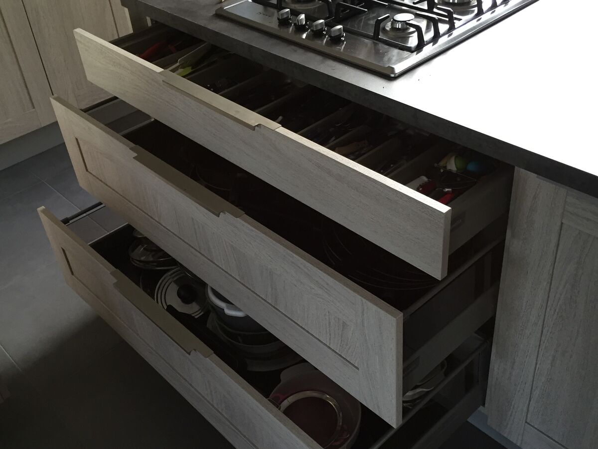 Cuisine avant-après sur mesure Trend Cube Soft Oak