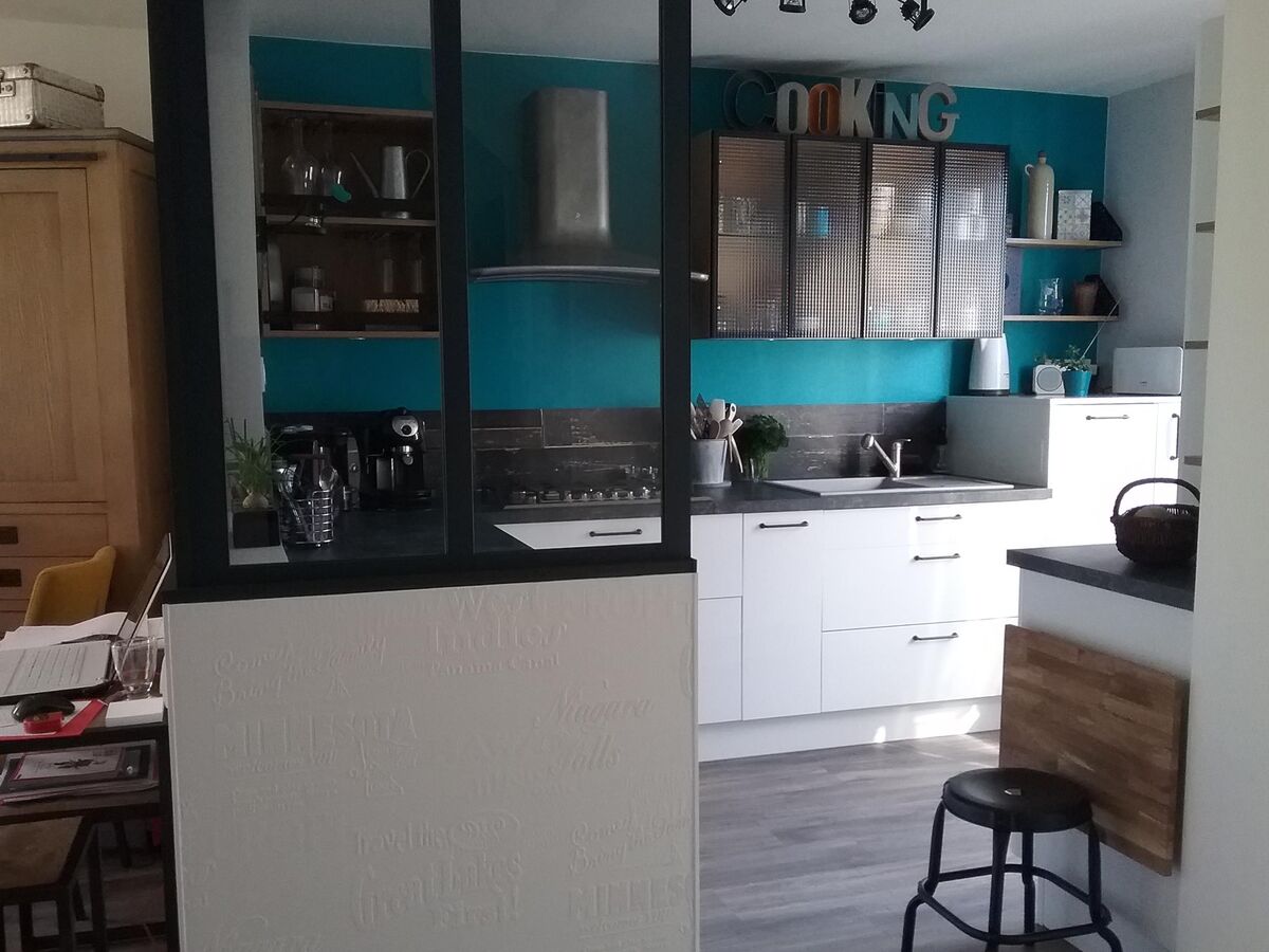 Cuisine avant-après sur mesure Light Blanc Brillant