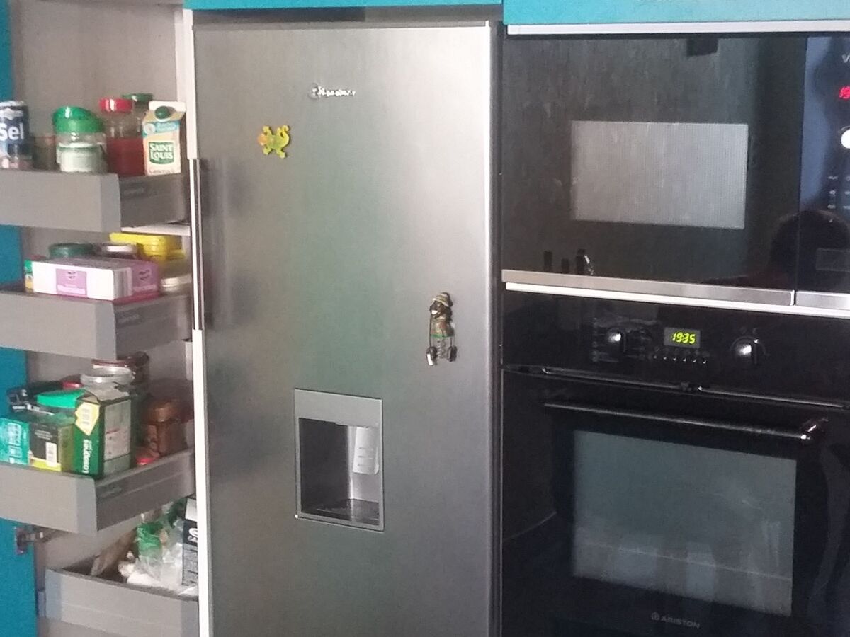 Cuisine avant-après sur mesure Trend Cube Artic wood