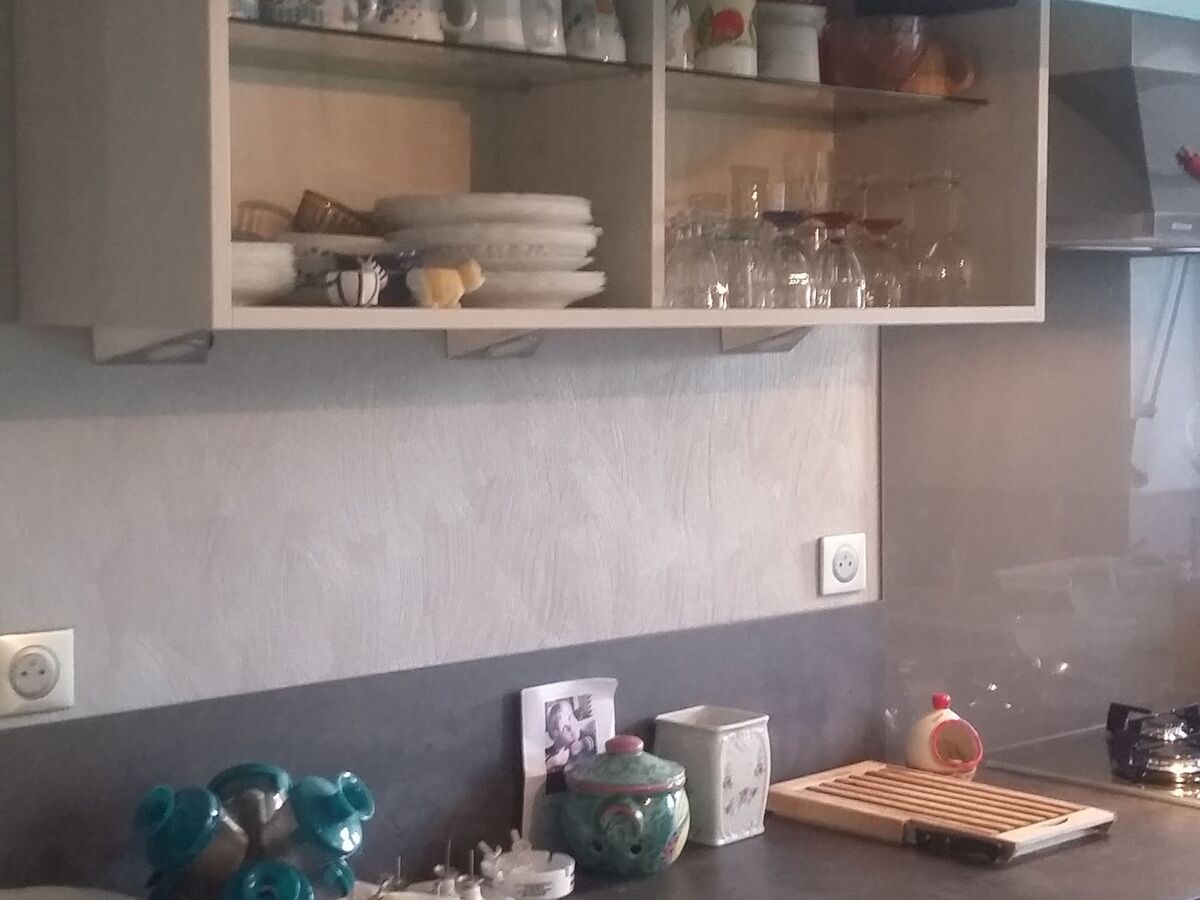 Cuisine avant-après sur mesure Trend Cube Artic wood