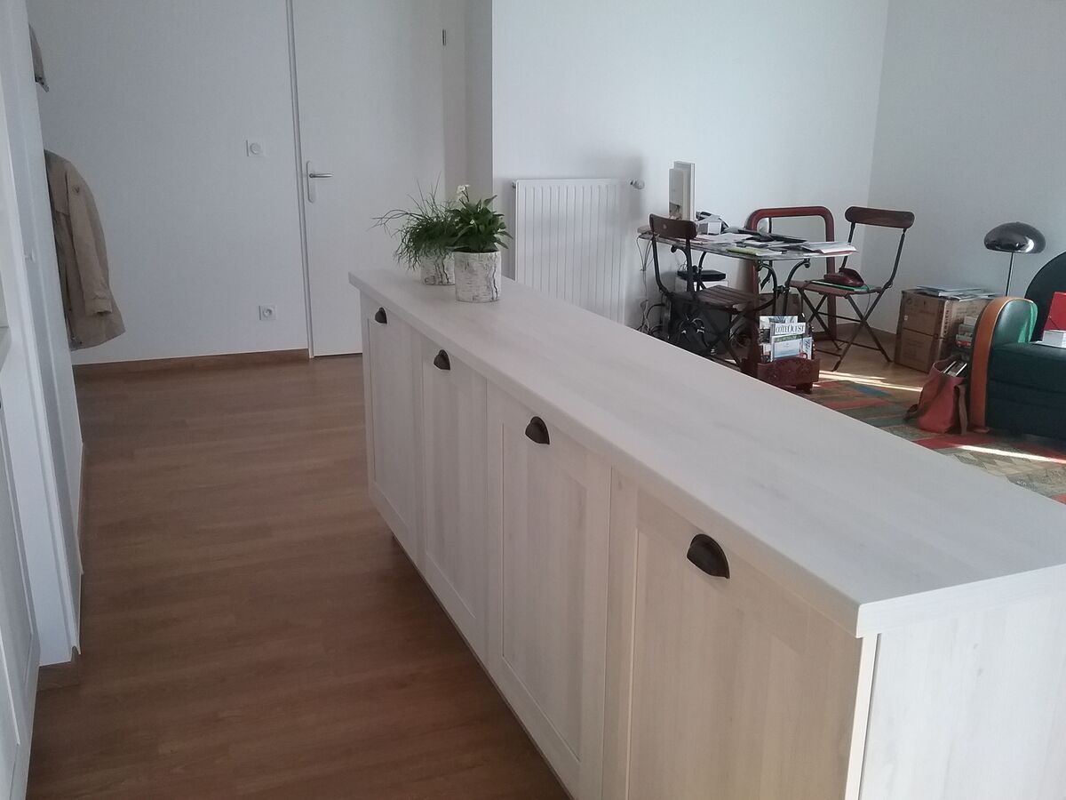 Cuisine avant-après sur mesure Trend Cube Artic Wood