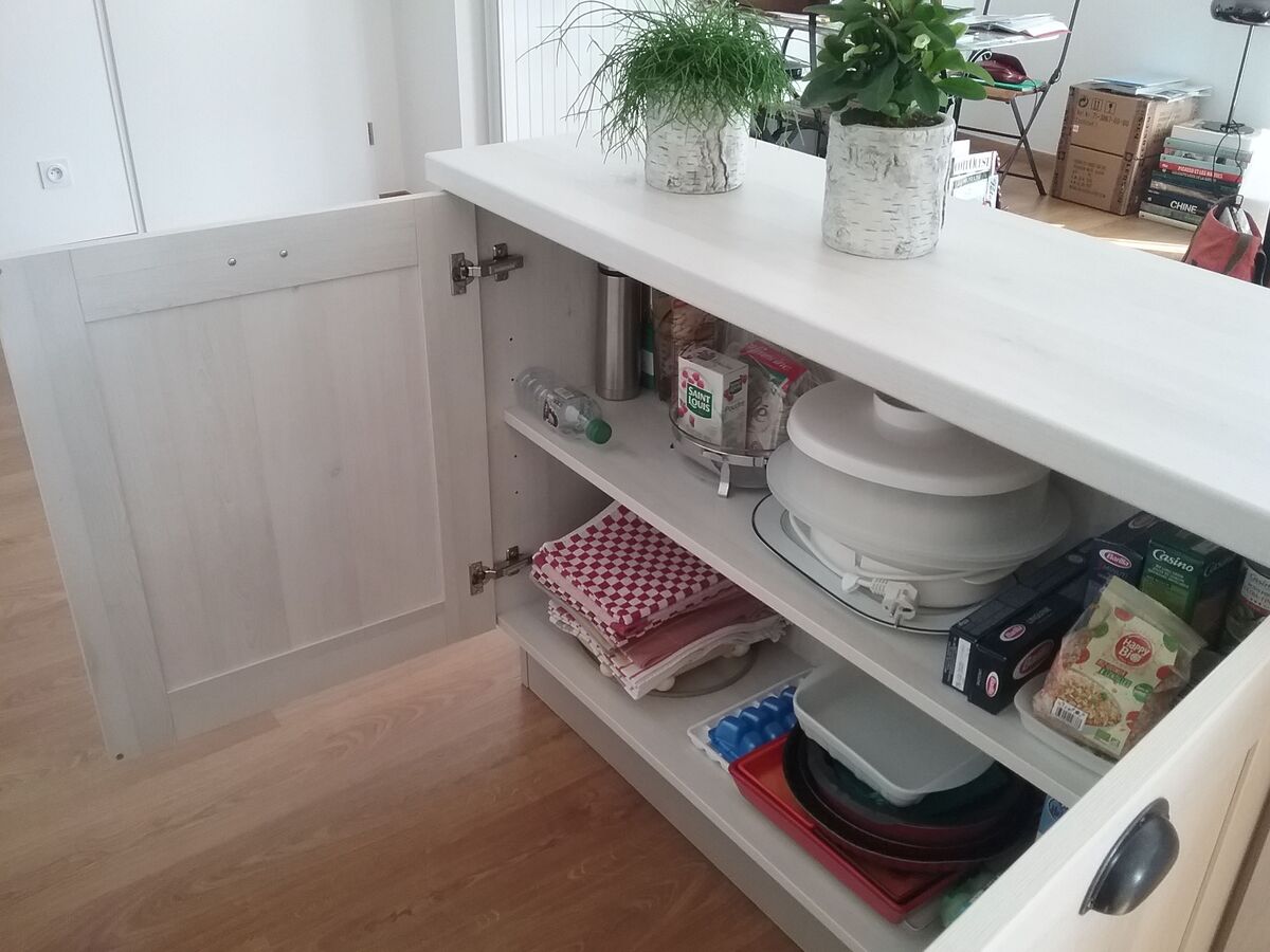 Cuisine avant-après sur mesure Trend Cube Artic Wood