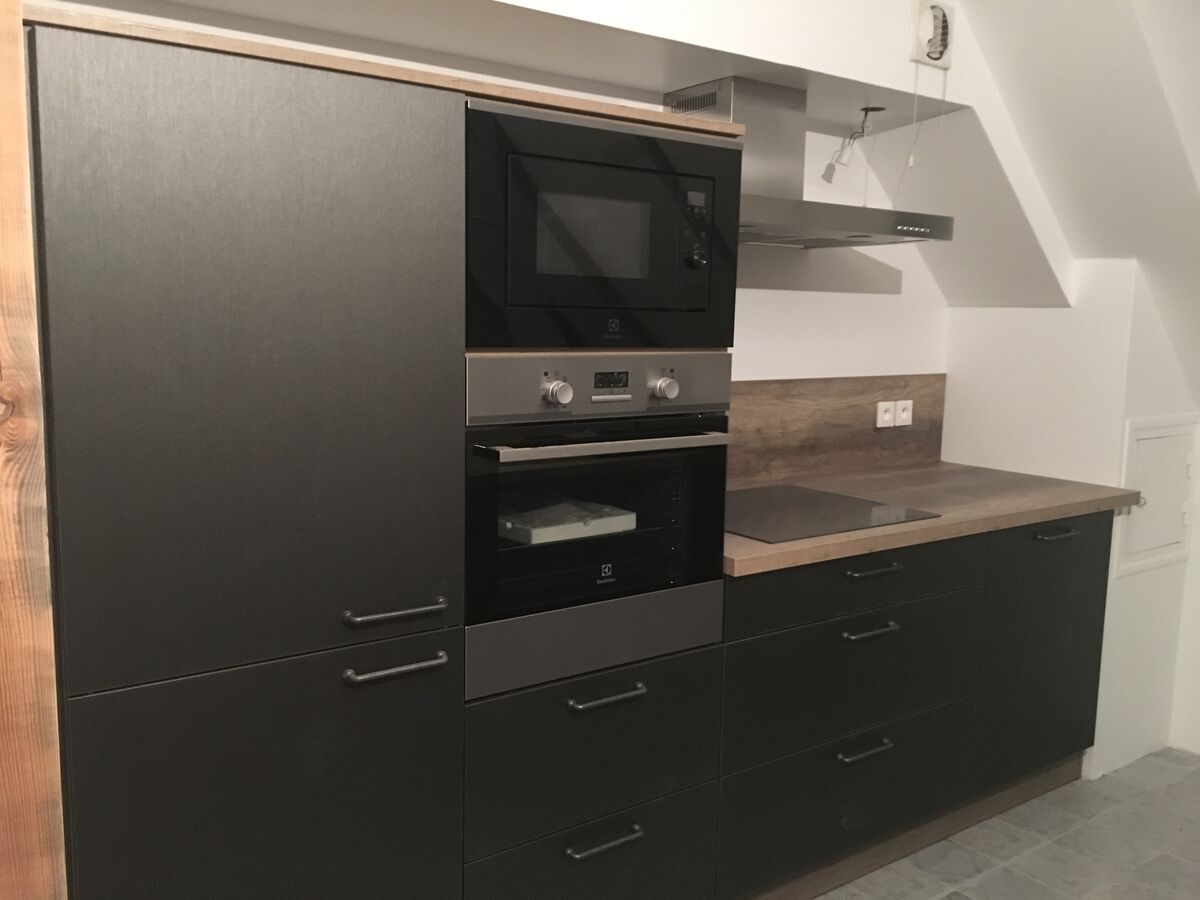 Rénovation cuisine équipée sur mesure Label Métal Brossé