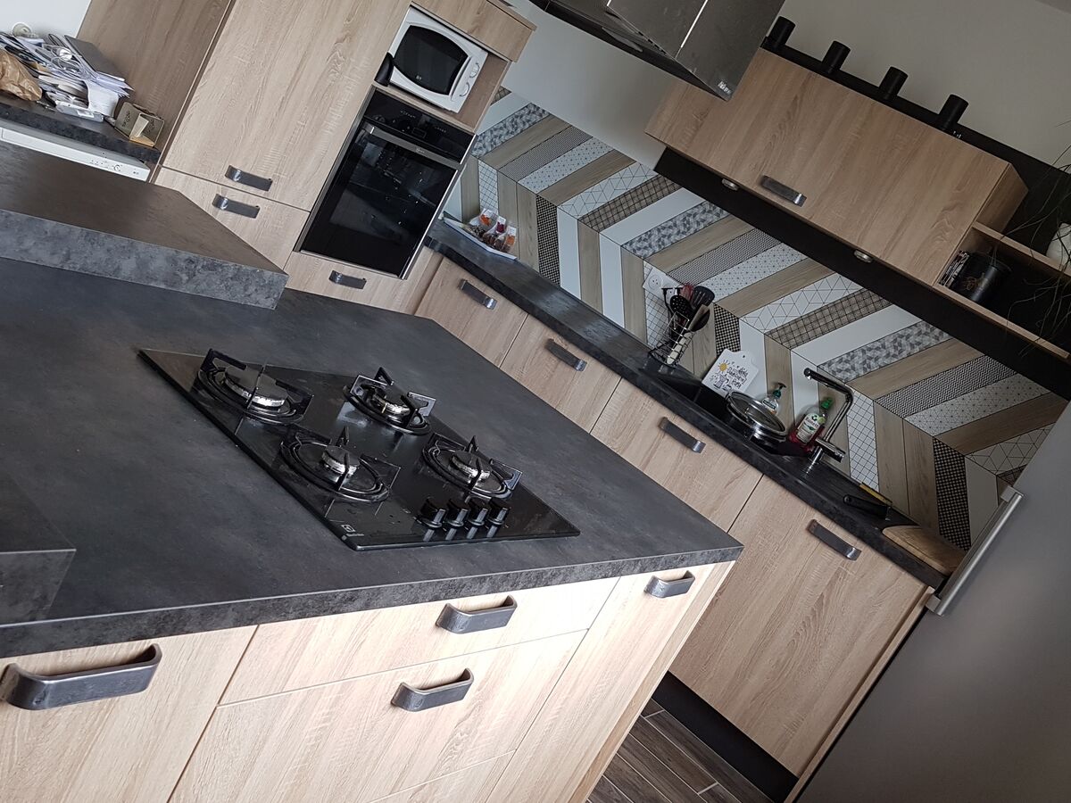 Cuisine avant-après sur mesure Trend Chêne Timber