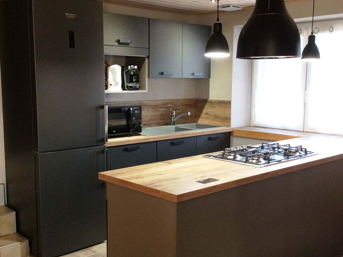 Rénovation cuisine équipée sur mesure Label Métal Brossé