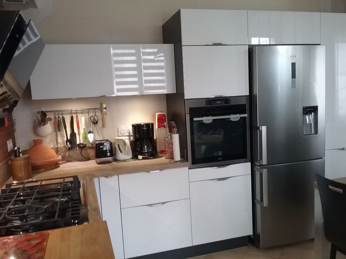 Cuisine équipée sur mesure Light Blanc Brillant