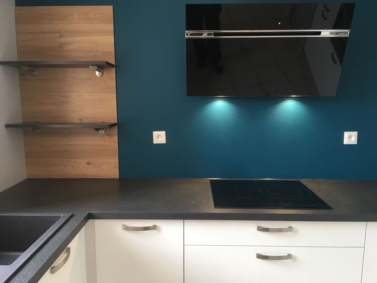 Cuisine avant-après sur mesure Light Blanc Brillant