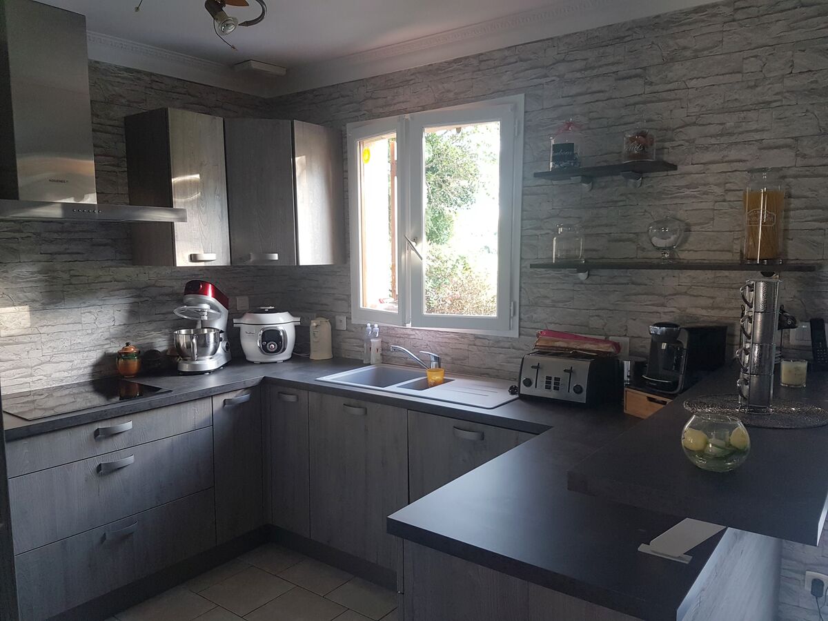 Rénovation cuisine équipée sur mesure Label Chêne Sable Synchrone et Artic Wood