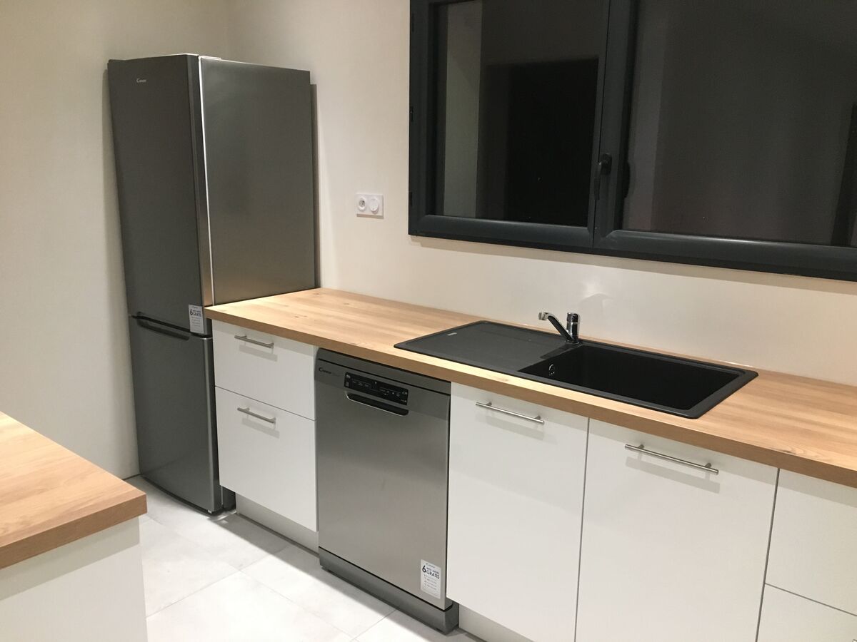 Cuisine avant-après sur mesure Light Blanc Brillant