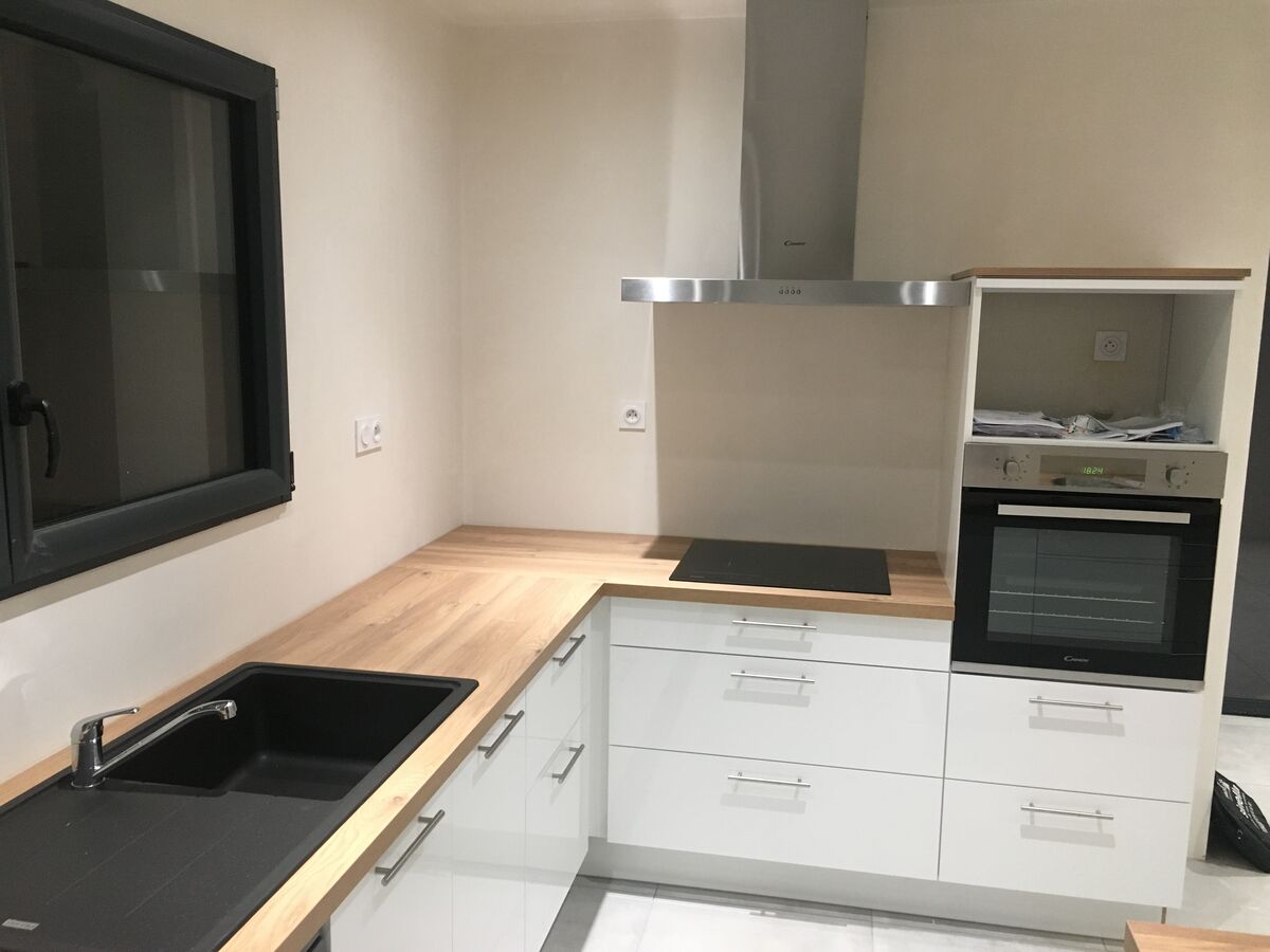 Cuisine avant-après sur mesure Light Blanc Brillant