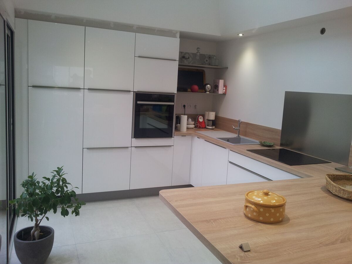 Cuisine avant-après sur mesure Light Blanc brillant