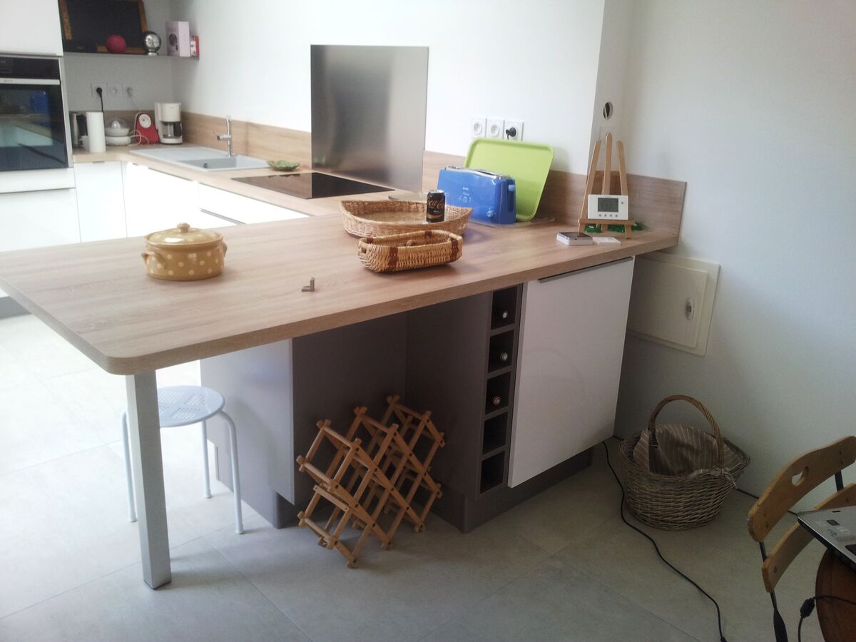 Cuisine avant-après sur mesure Light Blanc brillant