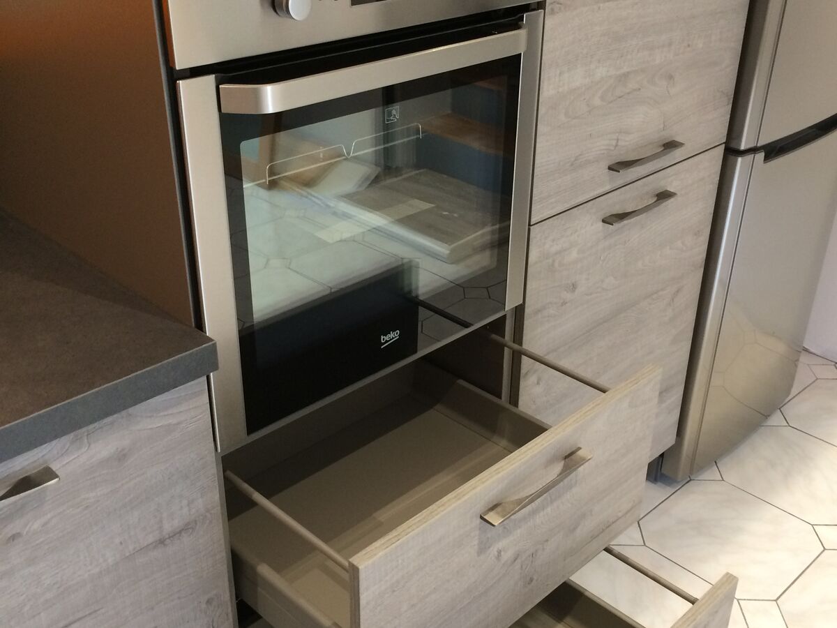 Cuisine avant-après sur mesure Label Chêne Sable Synchrone