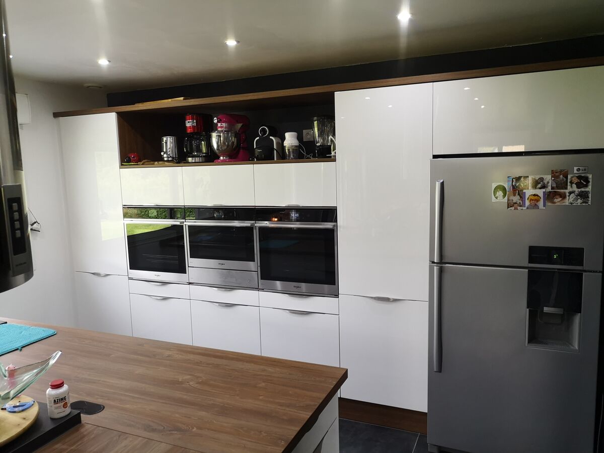 Cuisine avant-après sur mesure Light Blanc Brillant