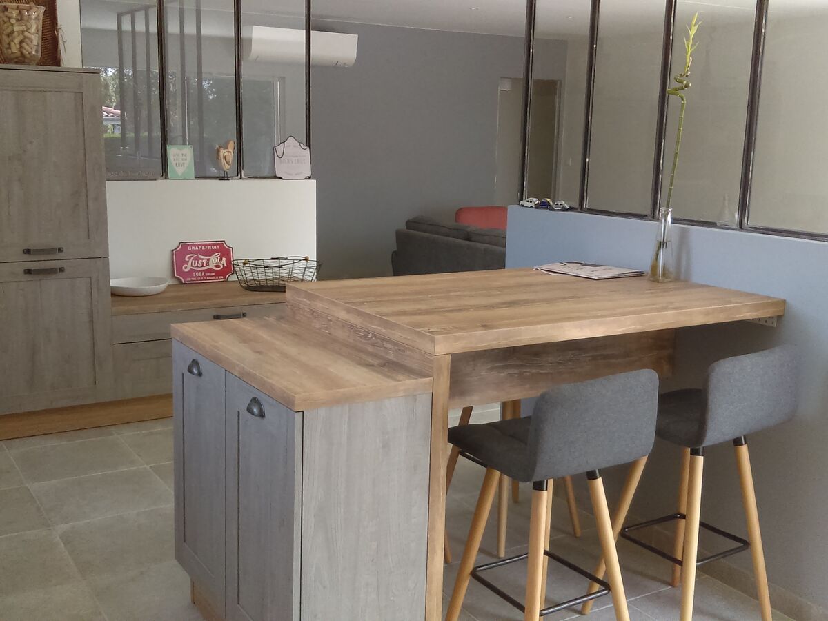 Cuisine avant-après sur mesure Label Cube Chêne Sable Synchrone