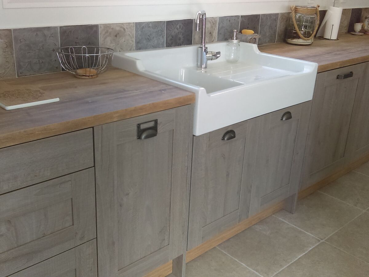 Cuisine avant-après sur mesure Label Cube Chêne Sable Synchrone