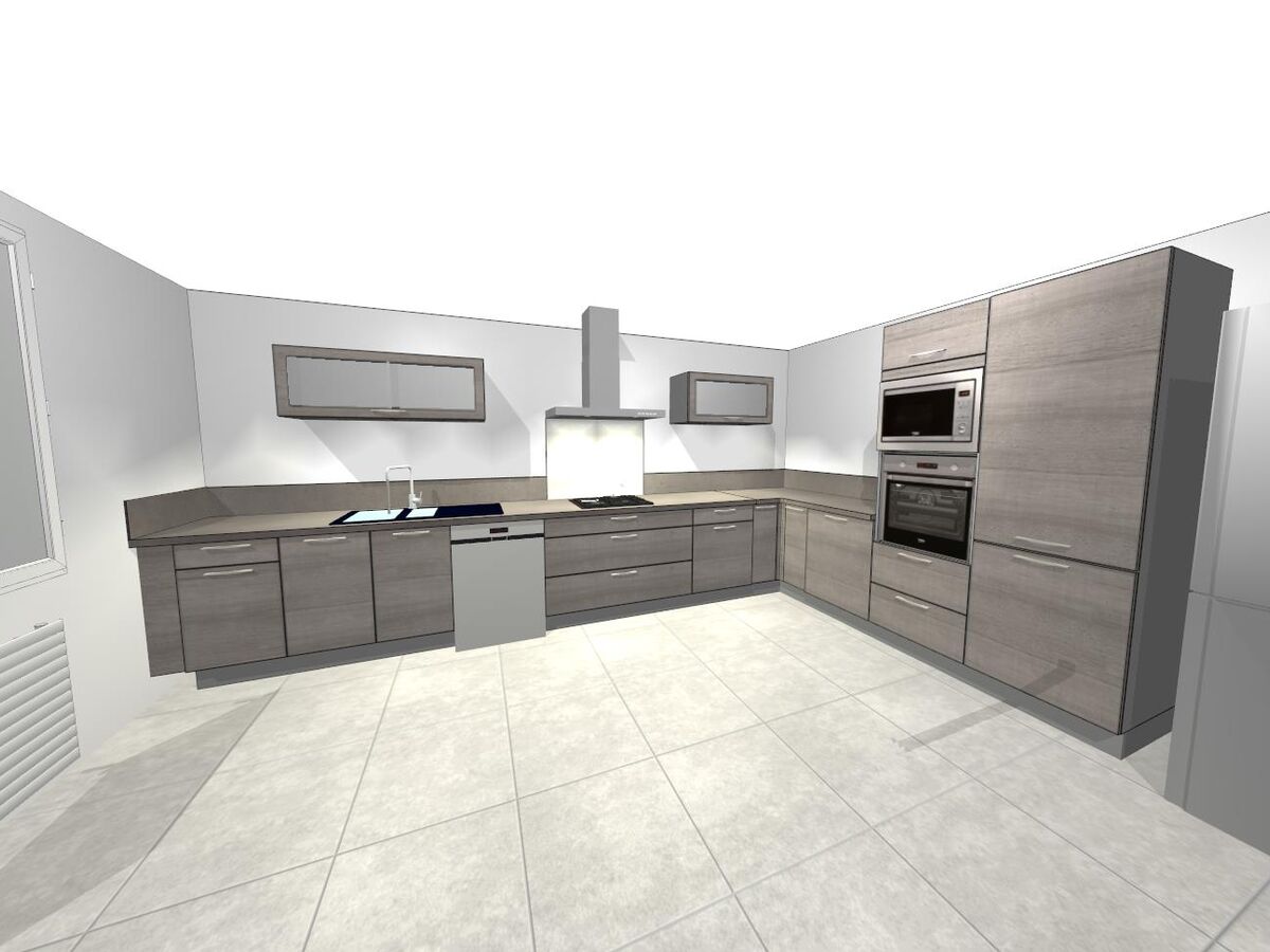 Cuisine avant-après sur mesure Label Chêne Sable Synchrone