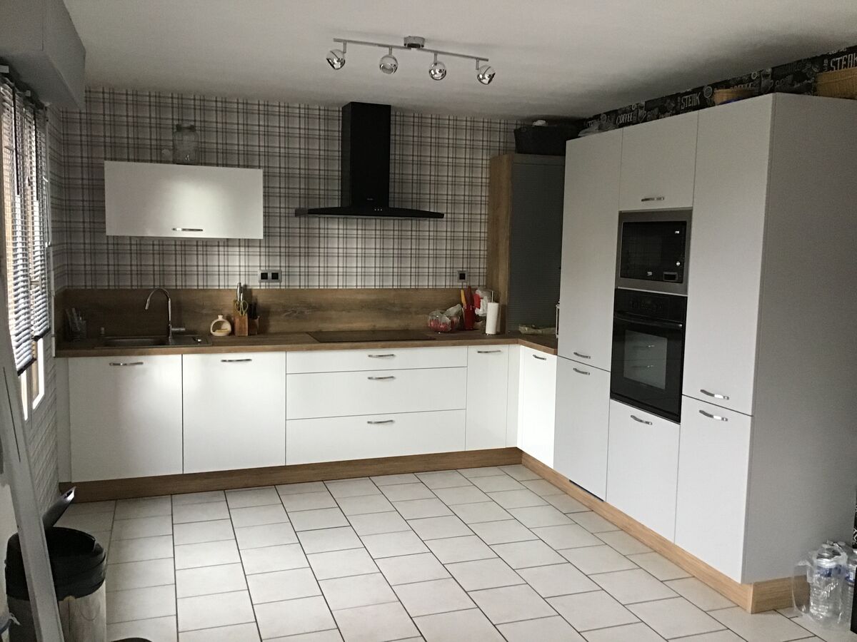 Cuisine équipée sur mesure Light Blanc Brillant & Trend Mistigris