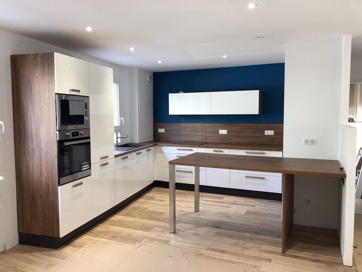 Cuisine équipée sur mesure Light Blanc Brillant