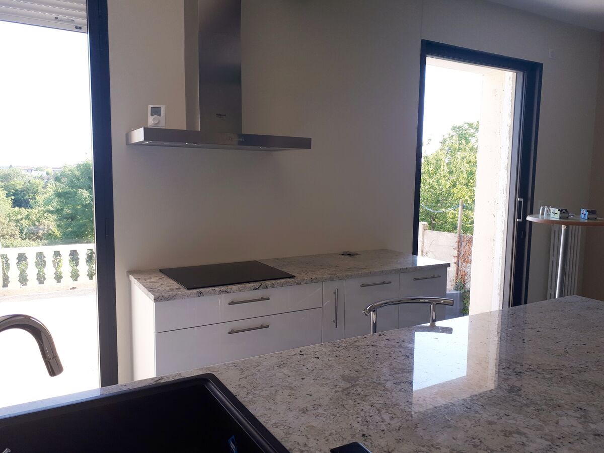 Cuisine avant-après sur mesure Light Blanc Brillant