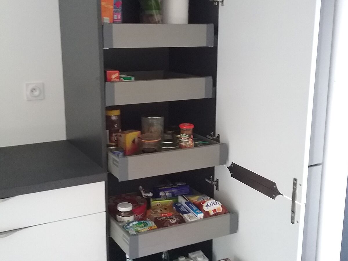 Cuisine avant-après sur mesure Light Blanc Brillant