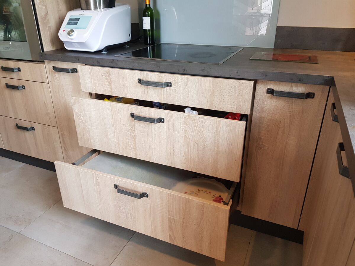 Cuisine avant-après sur mesure Trend Chêne Timber