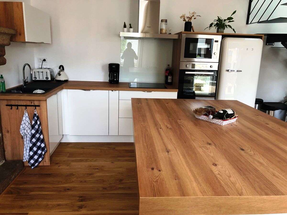 Cuisine avant-après sur mesure Light Blanc Brillant