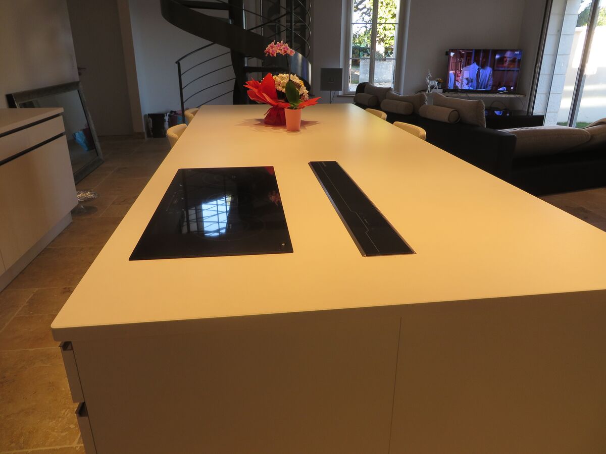 Cuisine avant-après sur mesure Light Blanc brillant