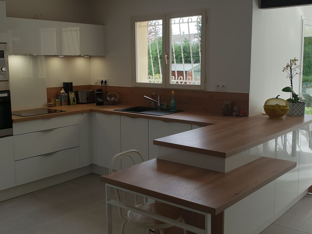 Rénovation cuisine équipée sur mesure Light Blanc Brillant