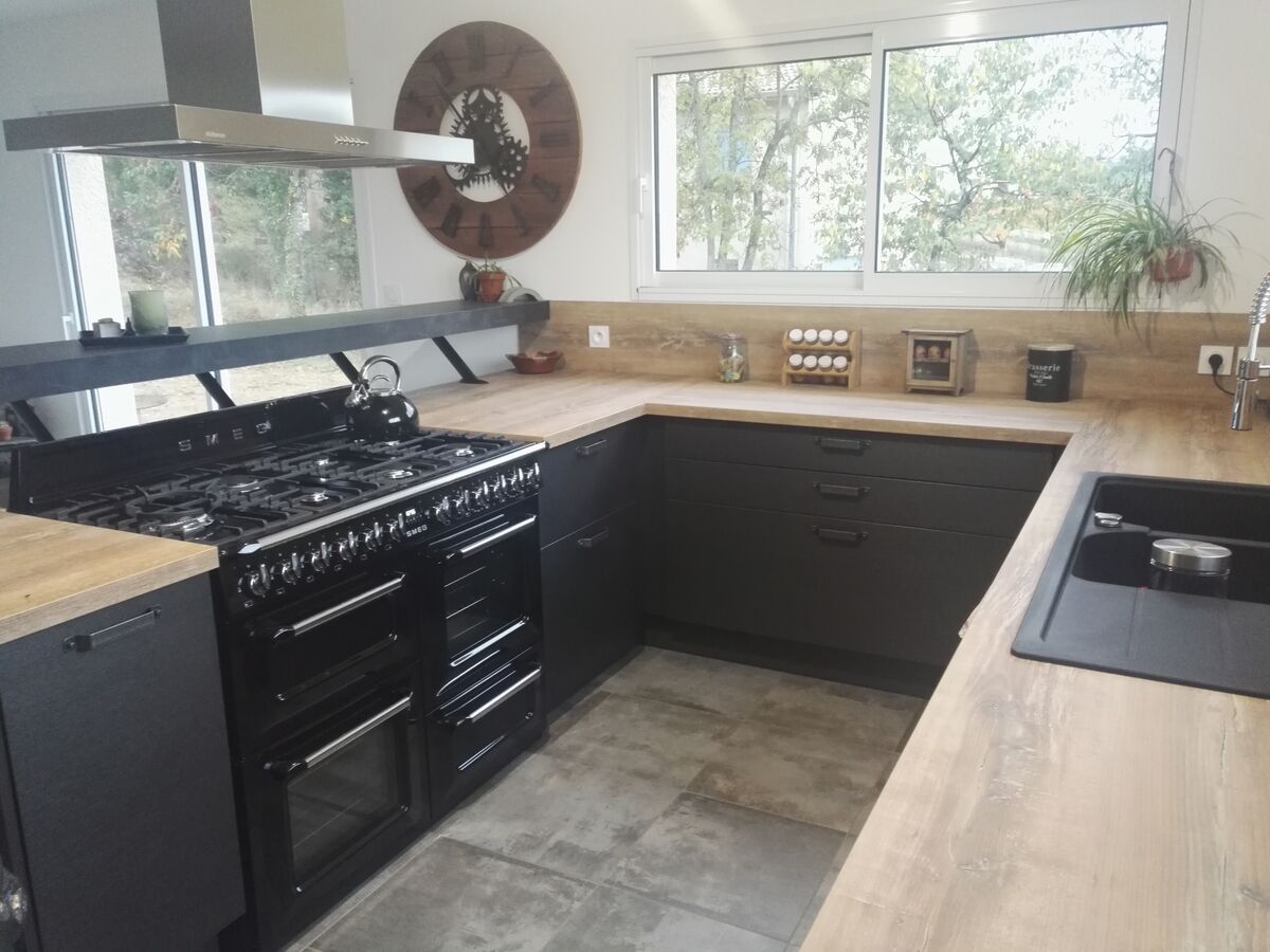 Cuisine équipée sur mesure Label Métal Brossé