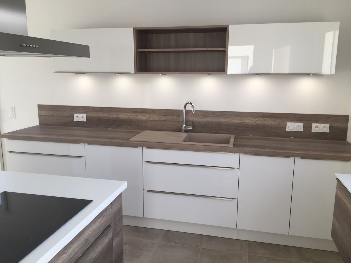 Cuisine avant-après sur mesure Light Blanc Brillant