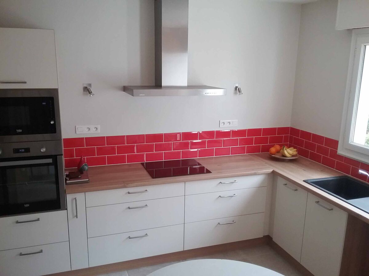 Cuisine avant-après sur mesure Trend Blanc Mat