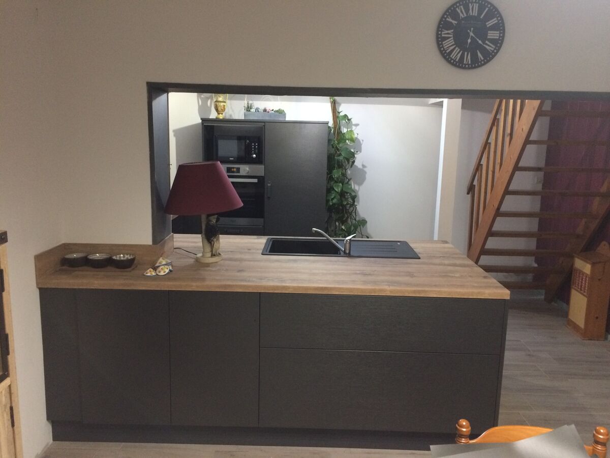 Cuisine avant-après sur mesure Label Métal Brossé