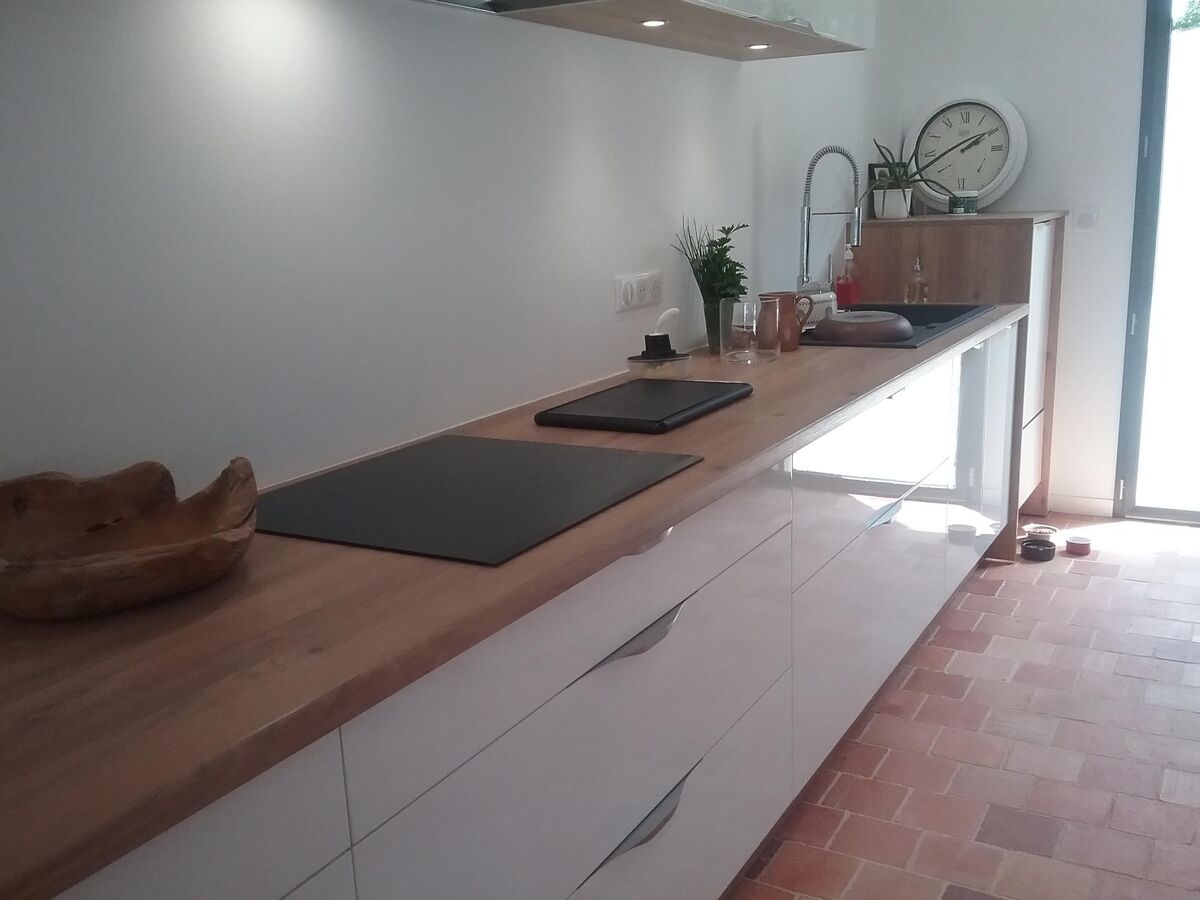 Cuisine avant-après sur mesure Light Blanc Brillant