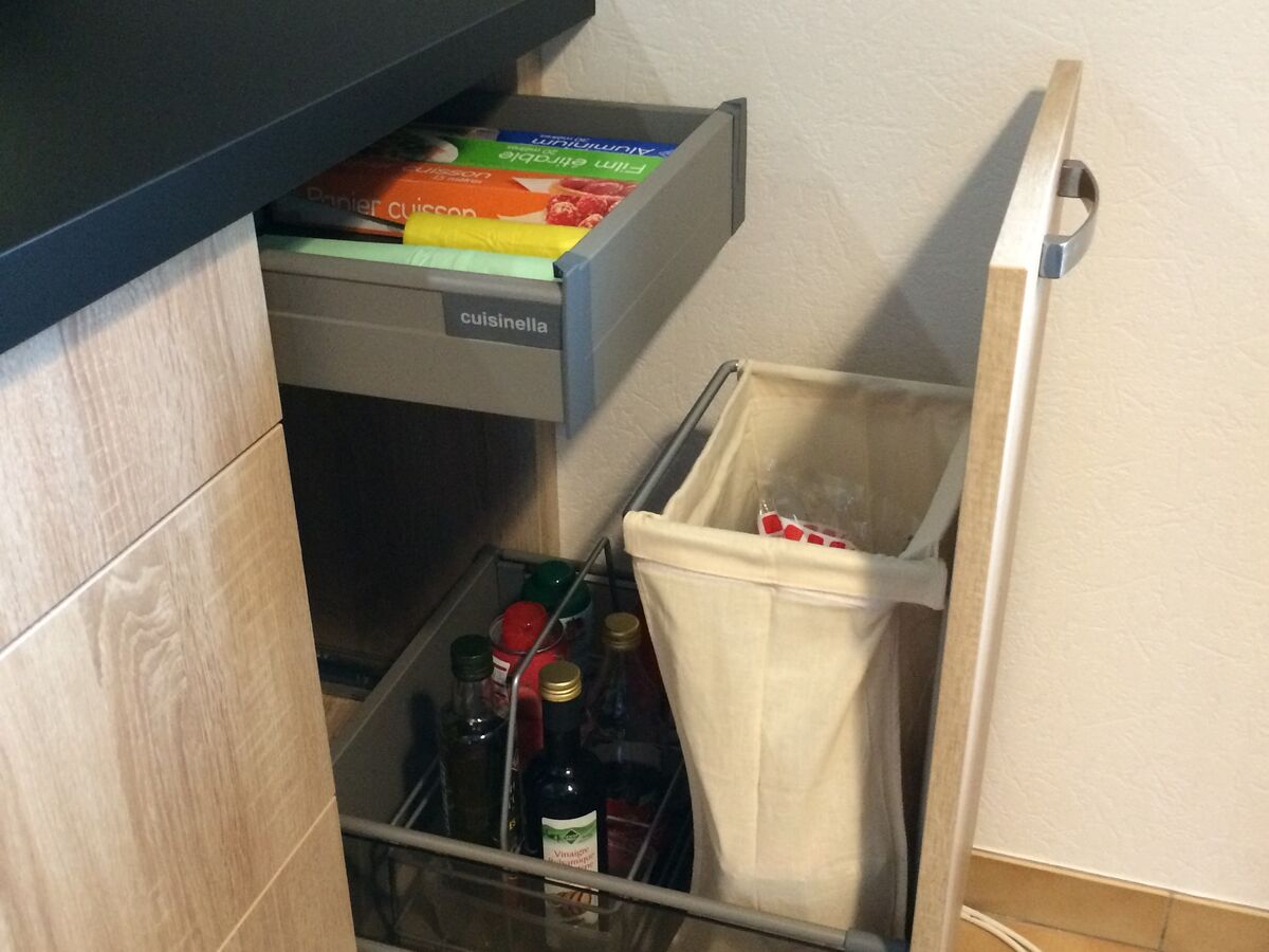 Cuisine avant-après sur mesure Velvet Noir Soft et Trend + Chêne timber