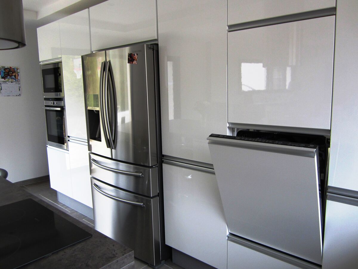 Cuisine avant-après sur mesure Light Blanc brillant