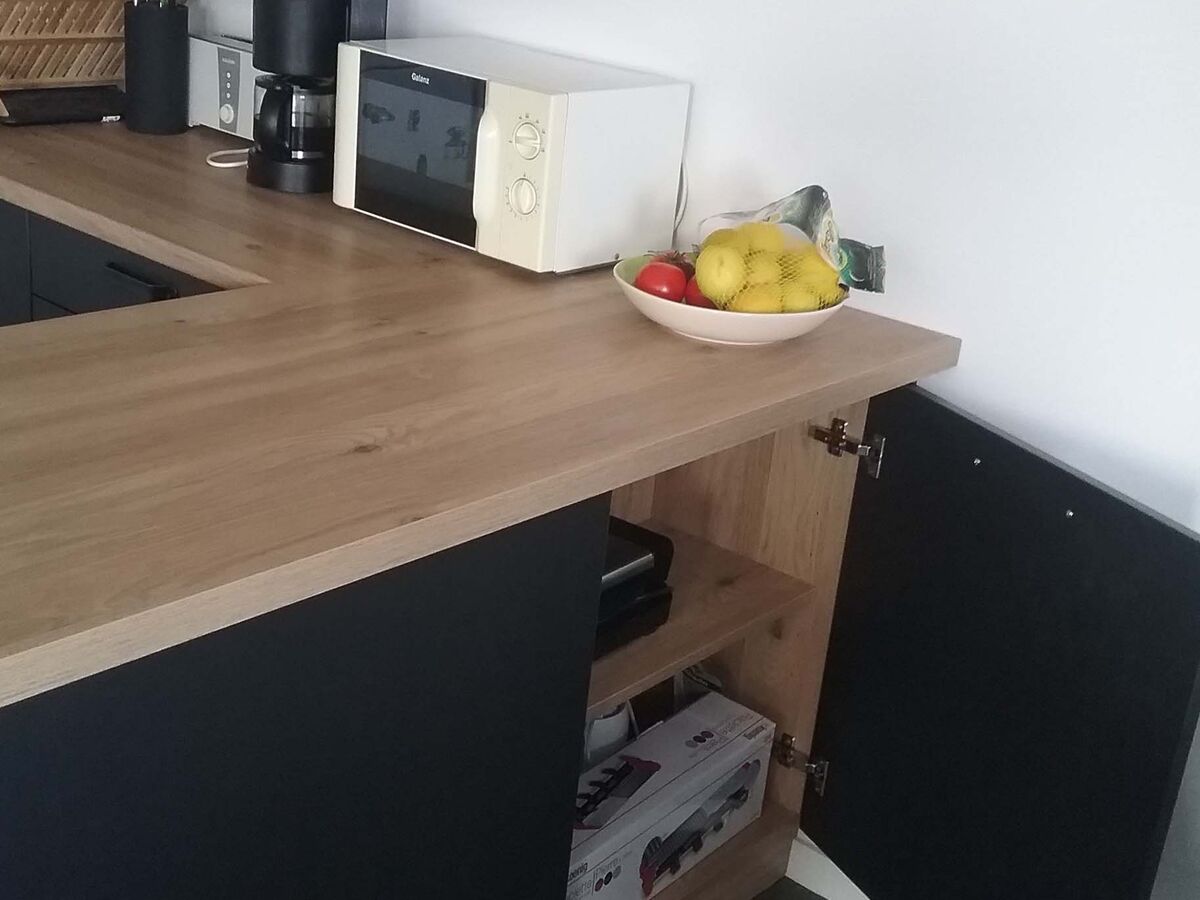 Cuisine avant-après sur mesure Label Métal Brossé