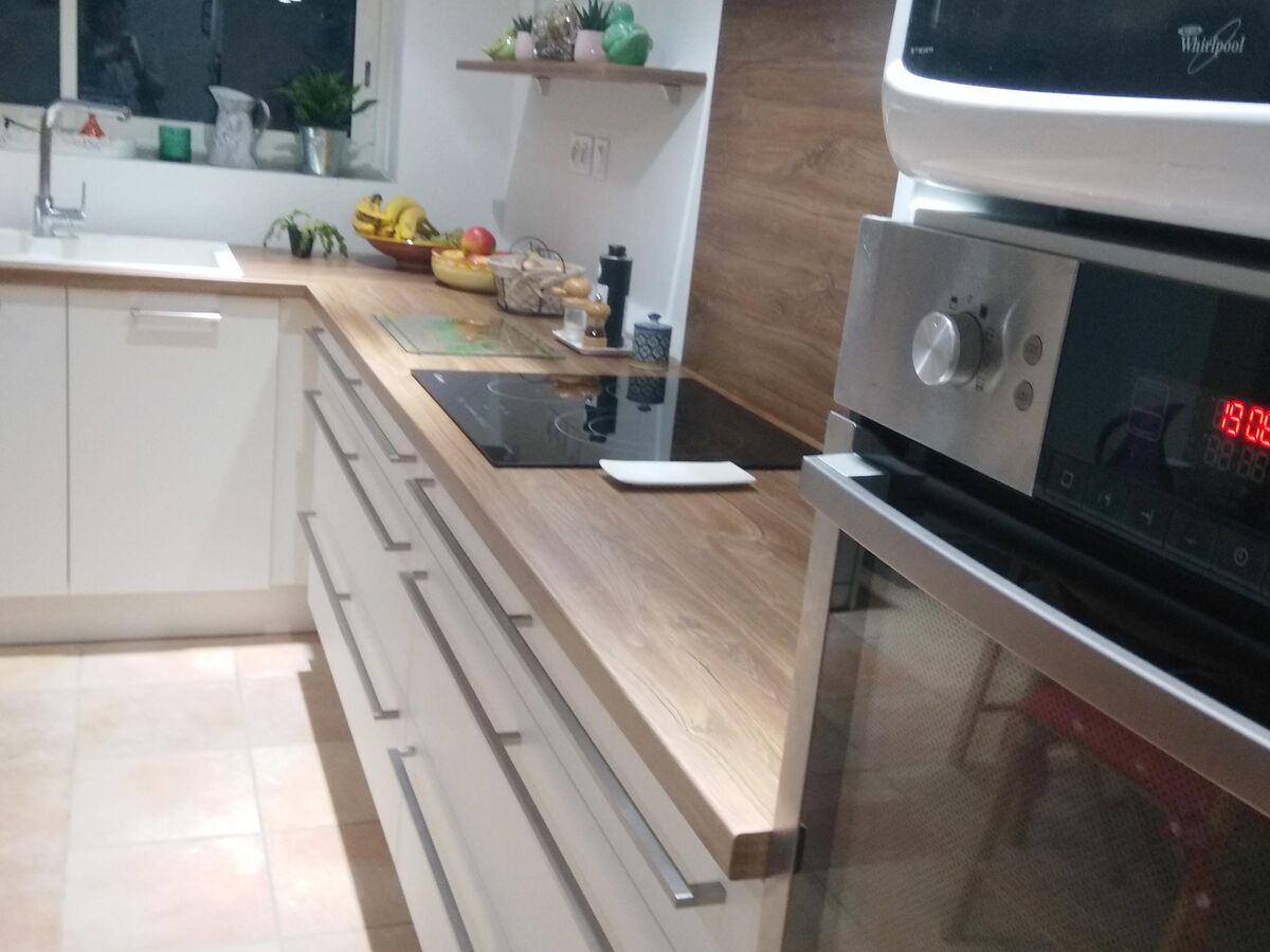 Cuisine avant-après sur mesure Trend Blanc Mat