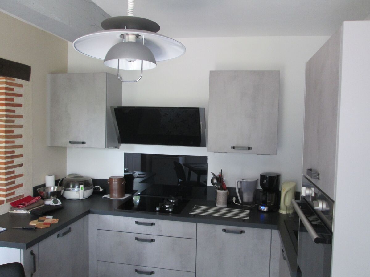 Rénovation cuisine équipée sur mesure Trend béton Clair