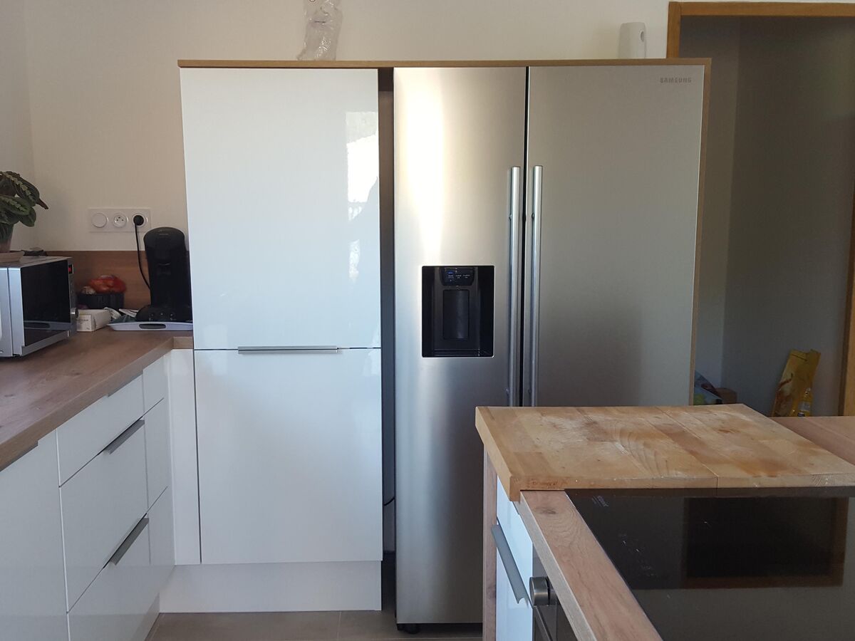 Cuisine avant-après sur mesure Light Blanc Brillant