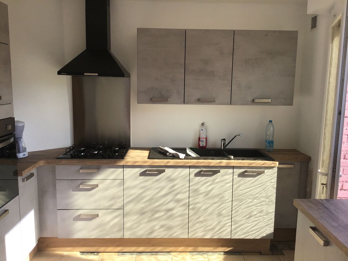 Cuisine avant-après sur mesure Trend Béton Clair