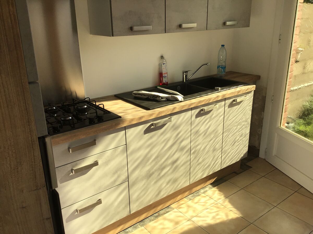 Cuisine avant-après sur mesure Trend Béton Clair