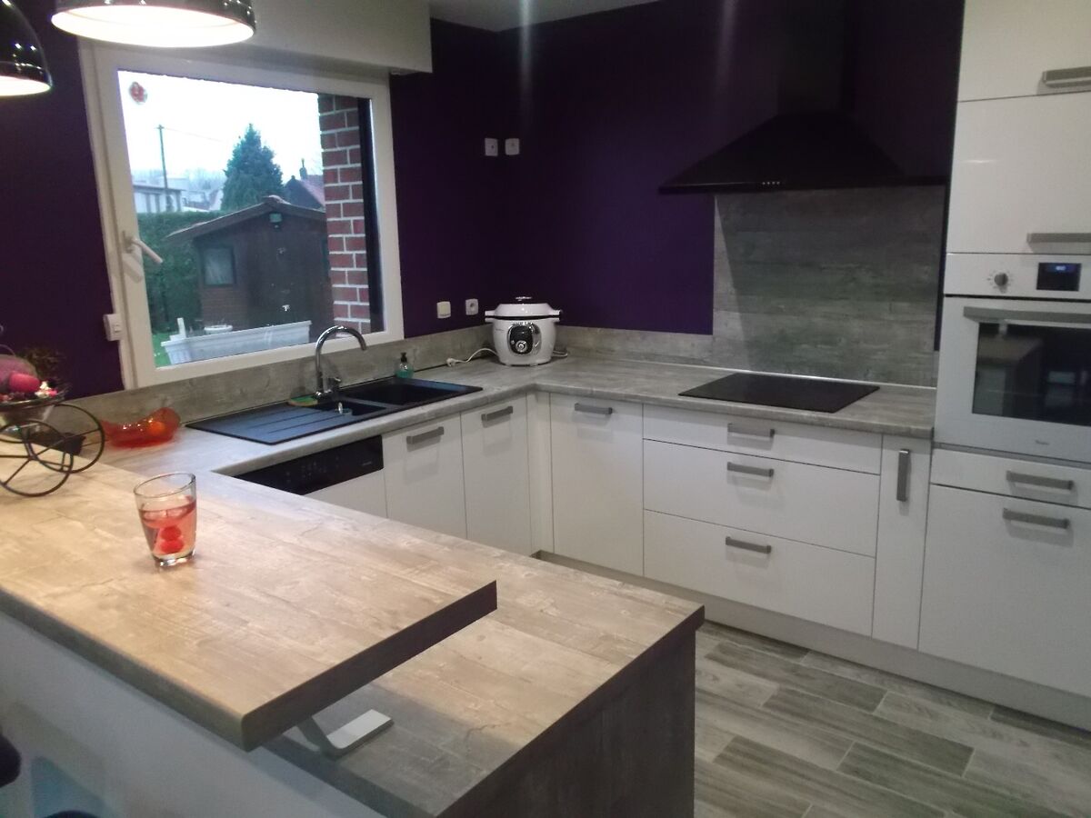 Cuisine équipée sur mesure Light Blanc brillant