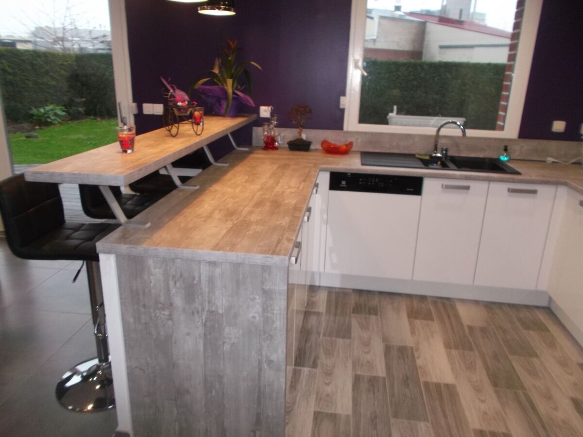 Cuisine avant-après sur mesure Light Blanc brillant