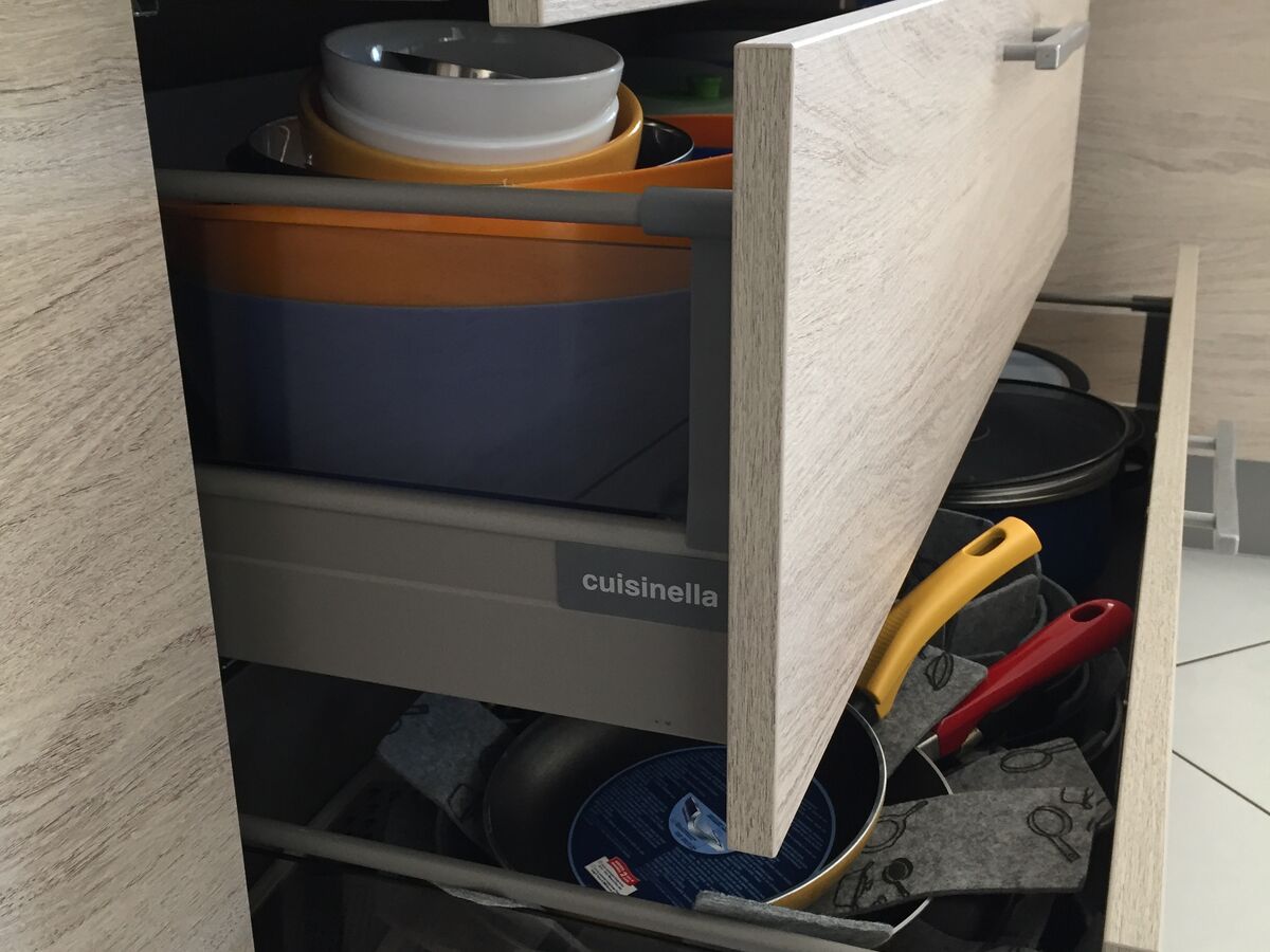 Cuisine avant-après sur mesure Trend + Soft oak