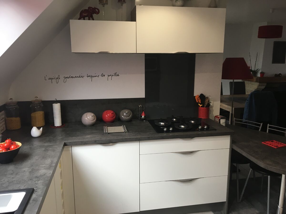 Cuisine avant-après sur mesure Light Blanc Brillant