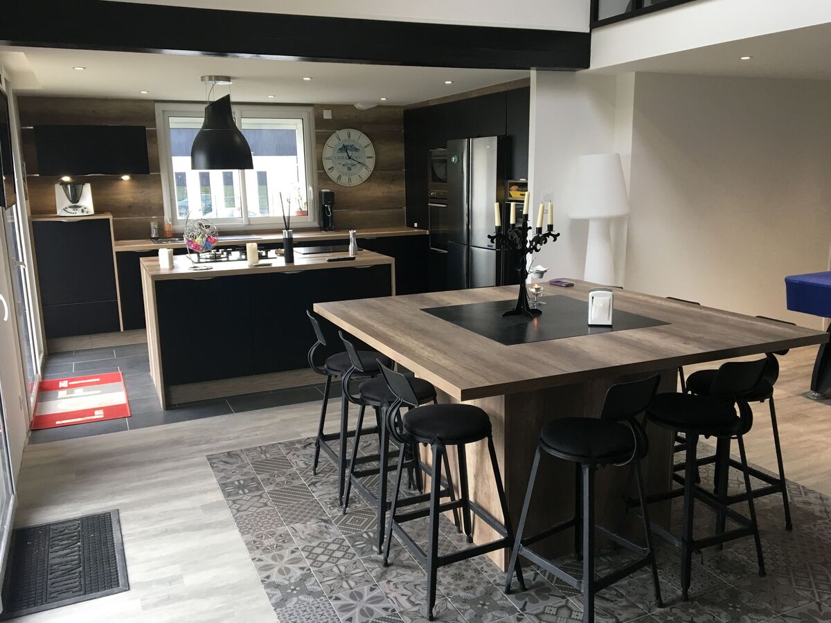 Rénovation cuisine équipée sur mesure Touch Noir Laqué Soft
