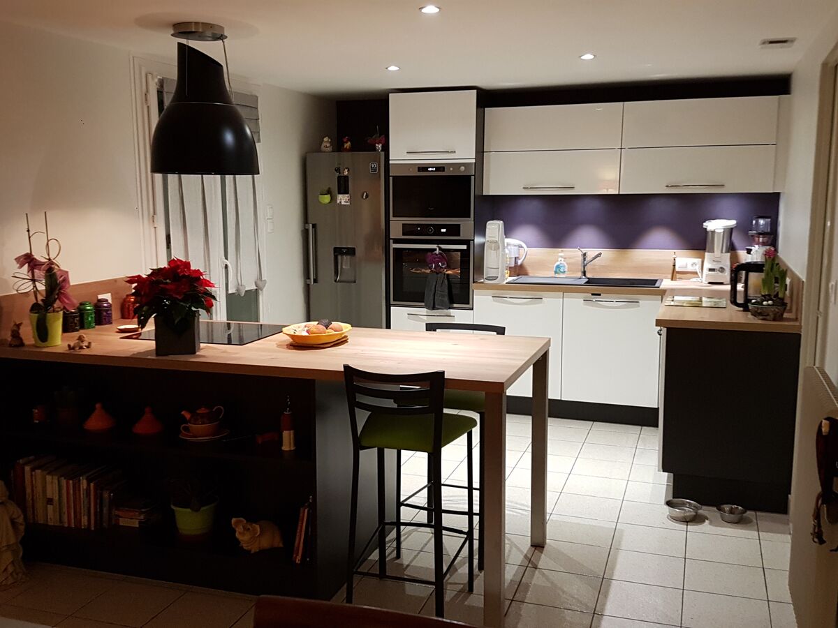 Cuisine avant-après sur mesure Light Blanc brillant